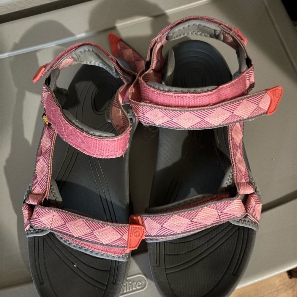 Atika Pink and Gray Open toe Hiking Sandals- Sz 10